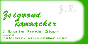 zsigmond rammacher business card